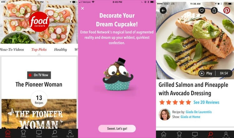 Food Network In The Kitchen Augmented Reality App