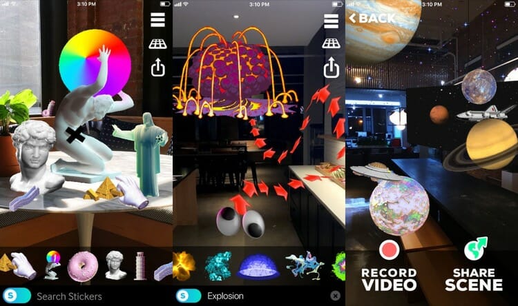 Giphy World AR Sticker App for iPhone X