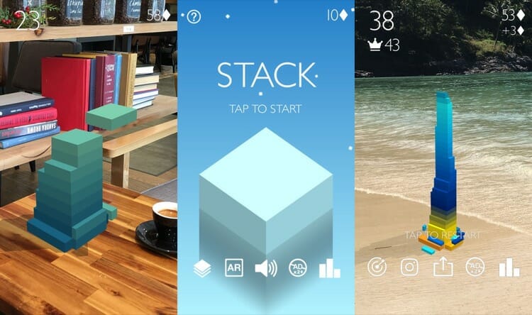 Stack AR iOS Game For iPhone X