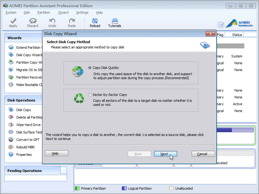 Copy Partition To Another Disk